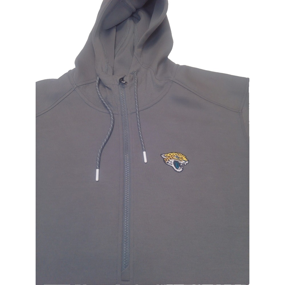 Jacksonville Jaguars Cutter & Buck Hoodie Gray Mens XL NFL Quarter Zip